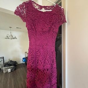LuLus Midi Open Back Magenta XS dress